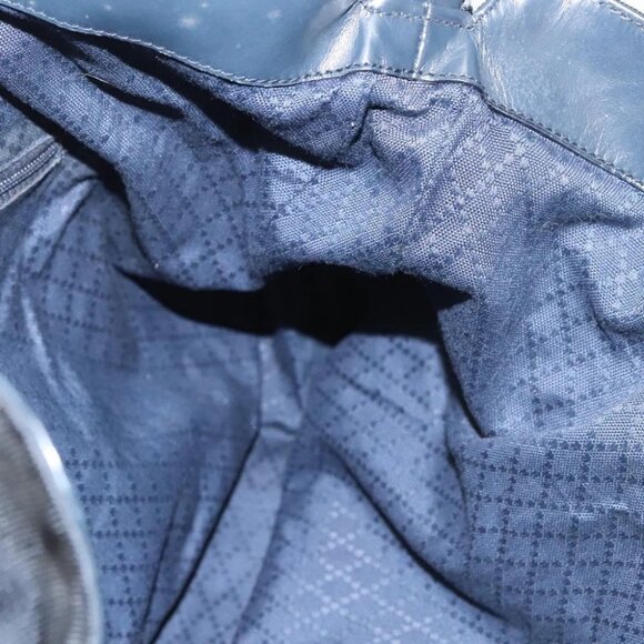 GUCCI Bamboo Hand Bag Canvas 2way Navy Silver - Picture 14 of 15